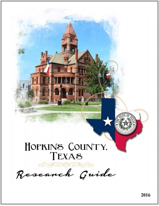 Hopkins County Research Hopkins County Genealogical Society 5209